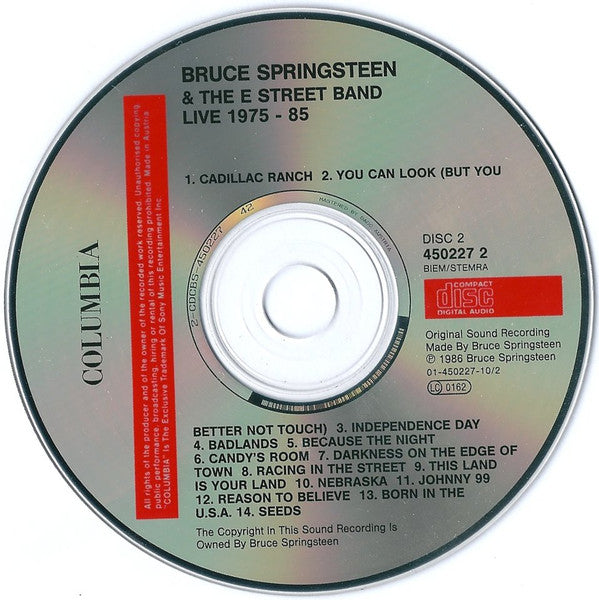 Bruce Springsteen & The E Street Band* -Live/1975-85