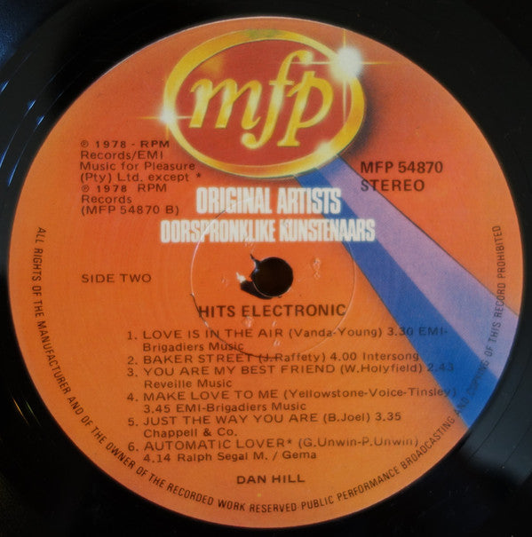 Dan Hill (2) -Hits Electronic