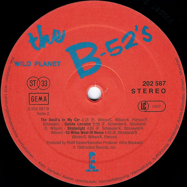 The B-52's -Wild Planet