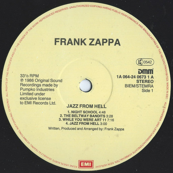 Frank Zappa -Jazz From Hell