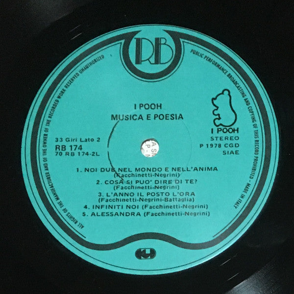 I Pooh* -Musica E Poesia