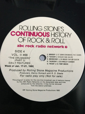 Various -Rolling Stone’s Continuous History Of Rock & Roll (The Drummers - Part 3)