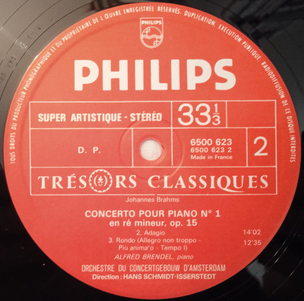 Brahms* - Alfred Brendel, Orchestre Du Concertgebouw D'Amsterdam*, Hans Schmidt-Isserstedt - Concerto Pour Piano No. 1
