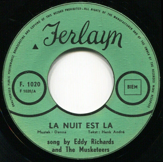 Eddy Richards And The Musketeers -La Nuit Est La / Moi Je Donnerai Ma Vie