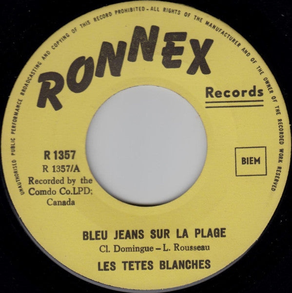 Les Têtes Blanches -Blue Jeans Sur La Plage / Quand On Est Amoureux