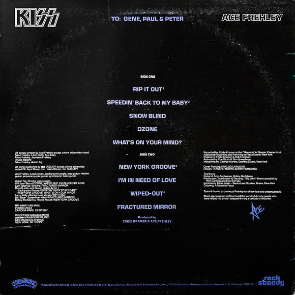Kiss, Ace Frehley -Ace Frehley