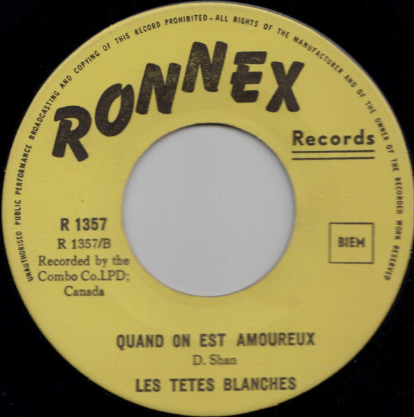 Les Têtes Blanches -Blue Jeans Sur La Plage / Quand On Est Amoureux