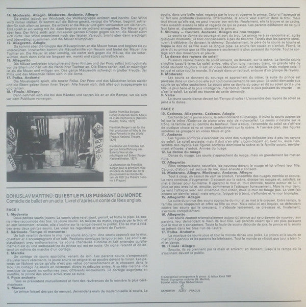 Martinů* - Prague Symphony Orchestra*, Jiří Bělohlávek - Kdo Je Na Světě Nejmocnejší = Who Is The Most Powerful In The World - Ballet Comedy In 1 Act