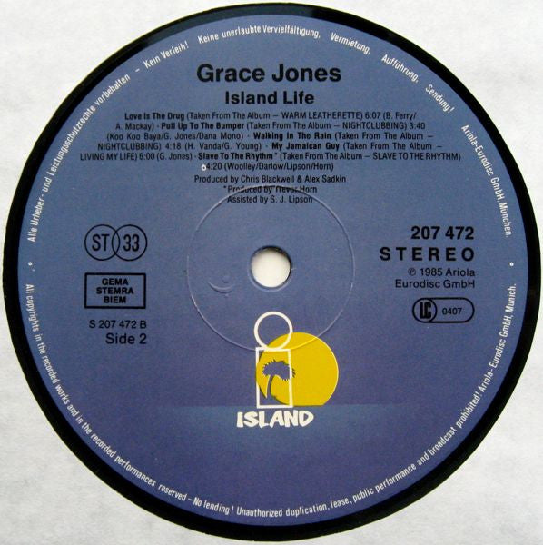 Grace Jones -Island Life