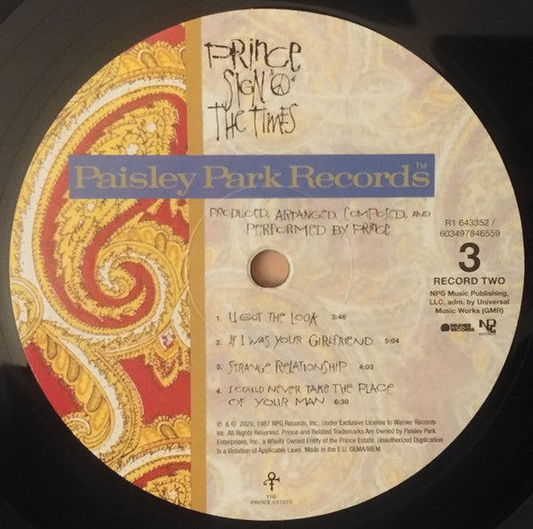 Prince -Sign "O" The Times
