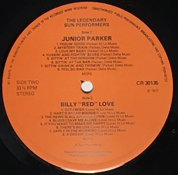 Little Junior Parker /  Billy "Red" Love -The Legendary Sun Performers