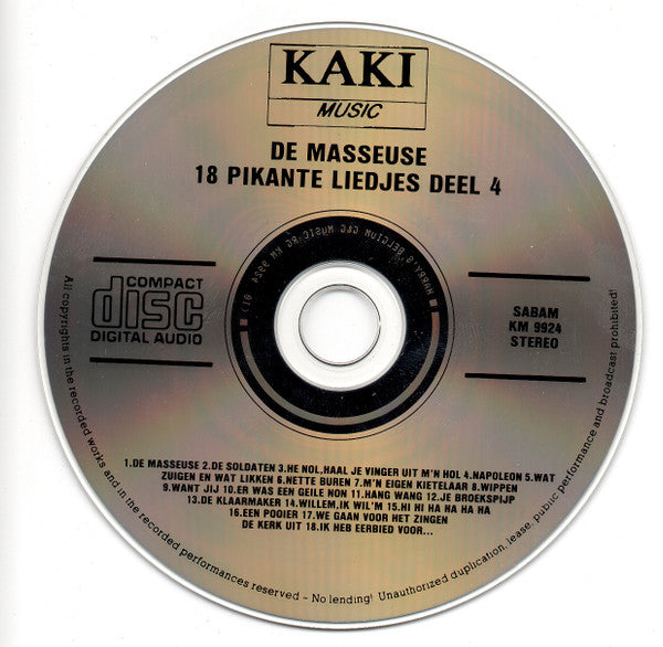 Various -De Masseuse - 18 Pikante Liedjes Deel 4