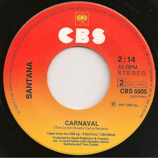 Santana -Let The Children Play / Carnaval