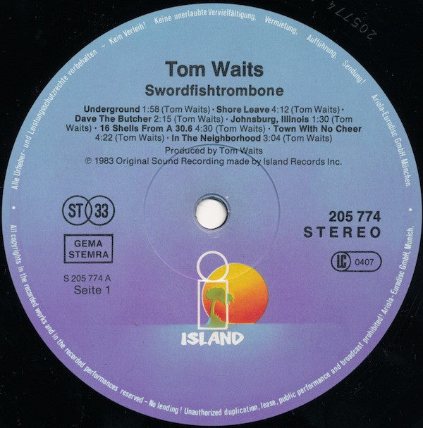 Tom Waits -Swordfishtrombones