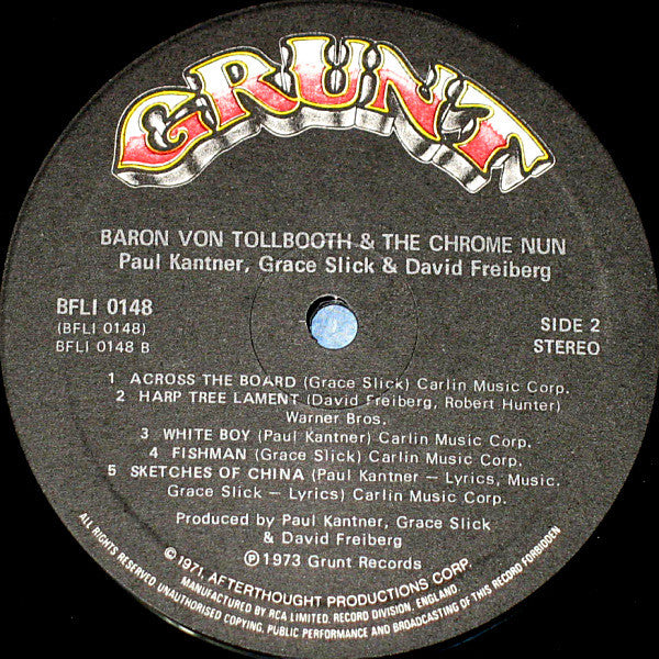 Paul Kantner, Grace Slick & David Freiberg -Baron Von Tollbooth & The Chrome Nun
