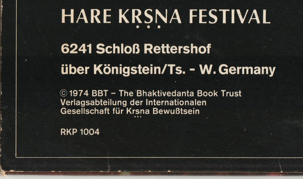 Hare Kṛṣṇa Festival* - Hare Kṛṣṇa Festival