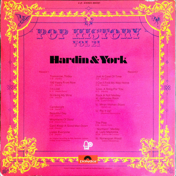Hardin & York -Pop History Vol 21