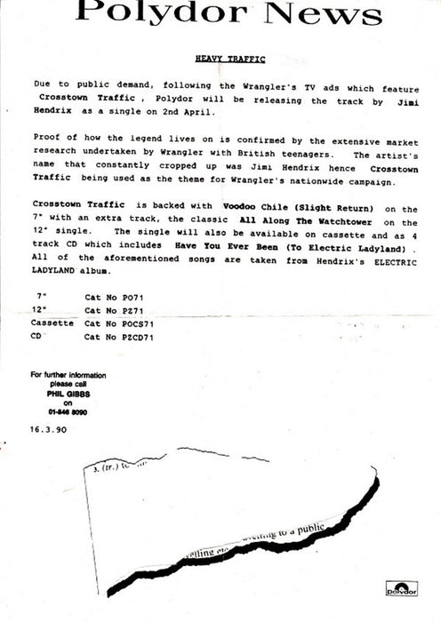 Jimi Hendrix - Crosstown Traffic