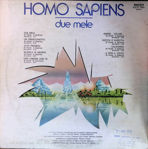 Homo Sapiens (2) -Due Mele