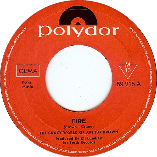 The Crazy World Of Arthur Brown -Fire / Rest Cure