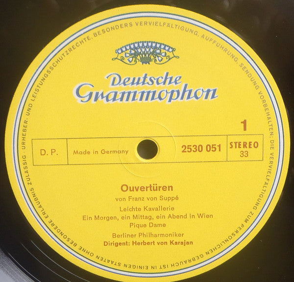 Suppé* – Berliner Philharmoniker, Herbert von Karajan - Ouvertüren - Leichte Kavallerie·Pique Dame·Die Schöne Galathée·Dichter Und Bauer U.A.