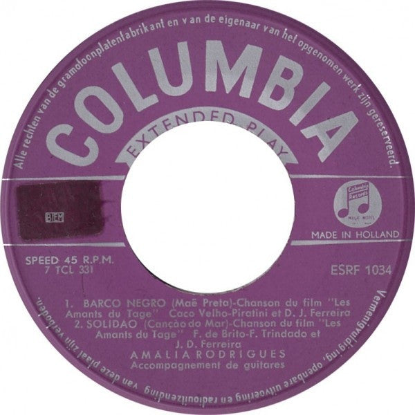 Amalia Rodrigues* -Les Amants Du Tage