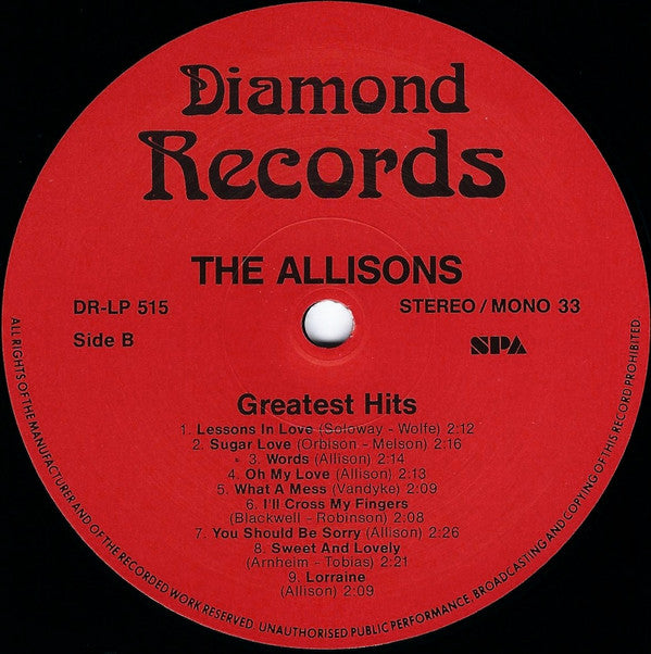 The Allisons -Are You Sure
