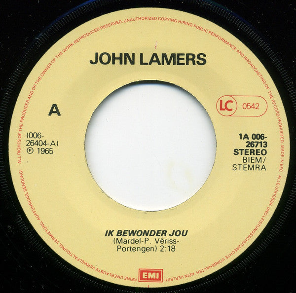 John Lamers -Ik Bewonder Jou / Costa Brava