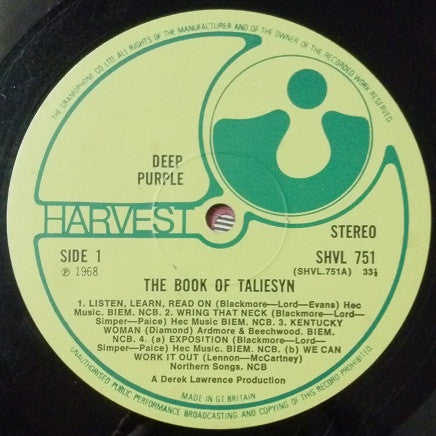 Deep Purple -The Book Of Taliesyn