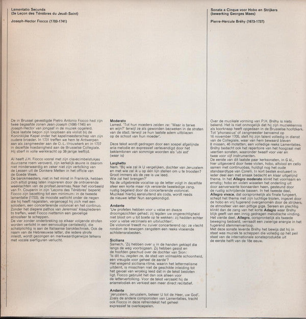 Various - Luister Van De Muziek In Vlaanderen 1 - Achttiende-eeuwse Kapelmeesters Te Brussel