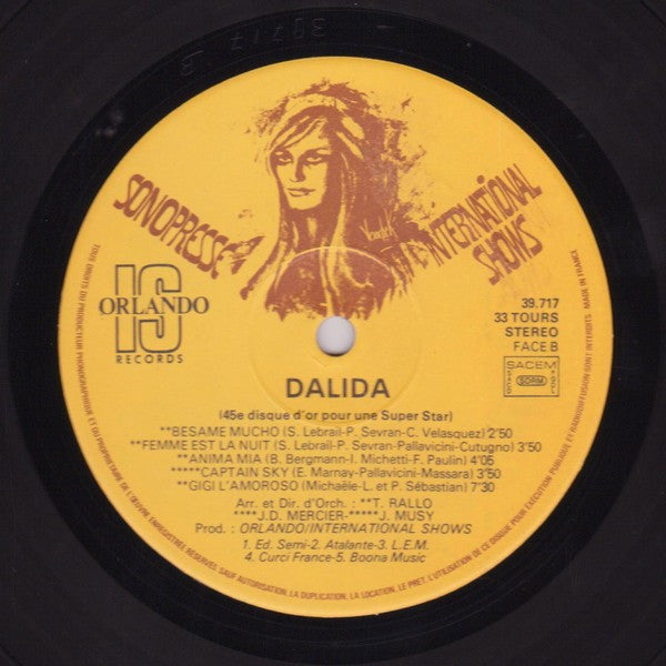 Dalida -45Ème Disque D'Or Pour Une Super-Star