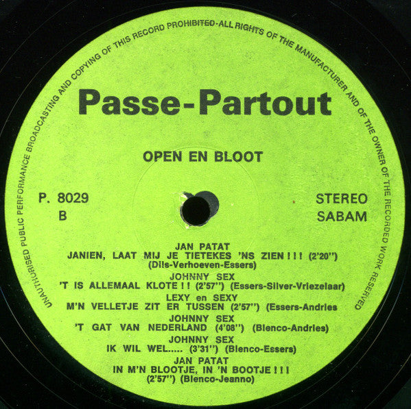 Various -Open En Bloot