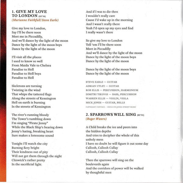 Marianne Faithfull - Give My Love To London