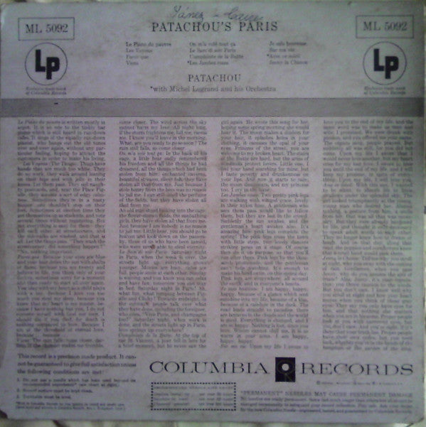 Patachou -Patachou's Paris