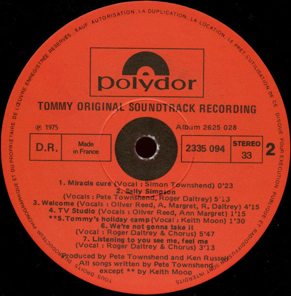 Various -Tommy (Original Soundtrack Recording)