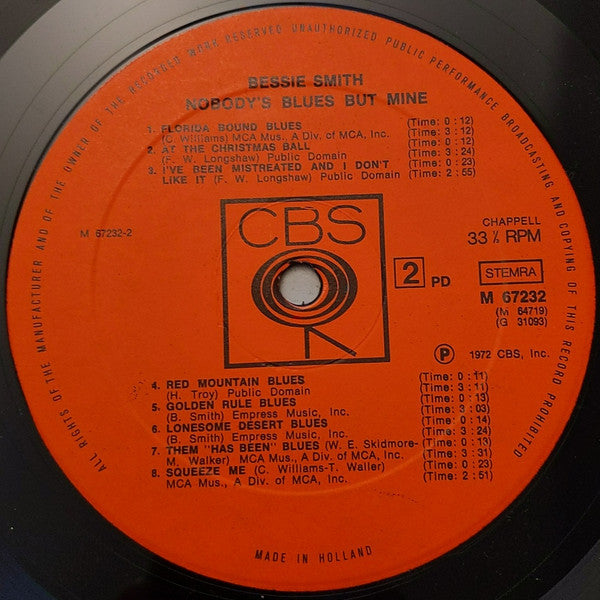 Bessie Smith -Nobody's Blues But Mine