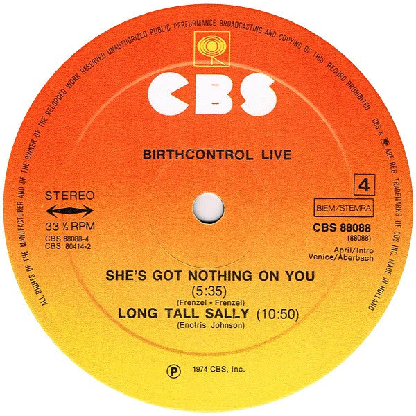Birthcontrol* -Live
