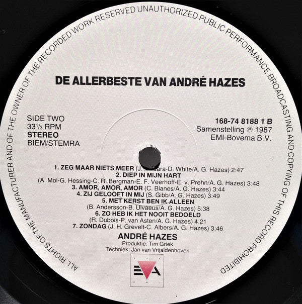 André Hazes -De Allerbeste Van André Hazes