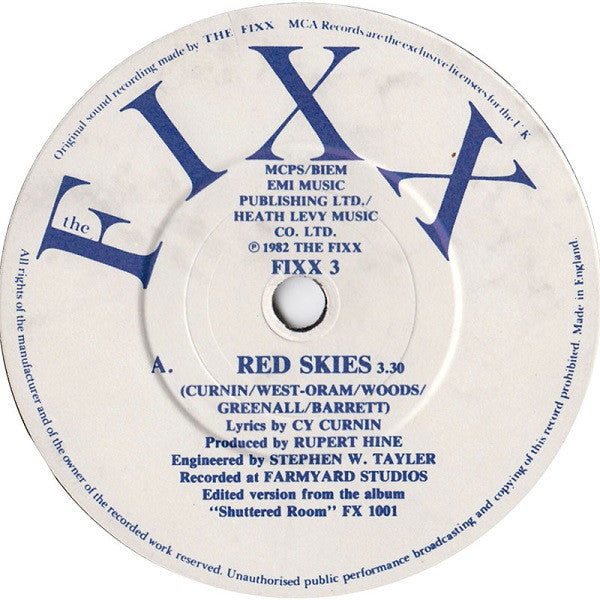 The Fixx -Red Skies