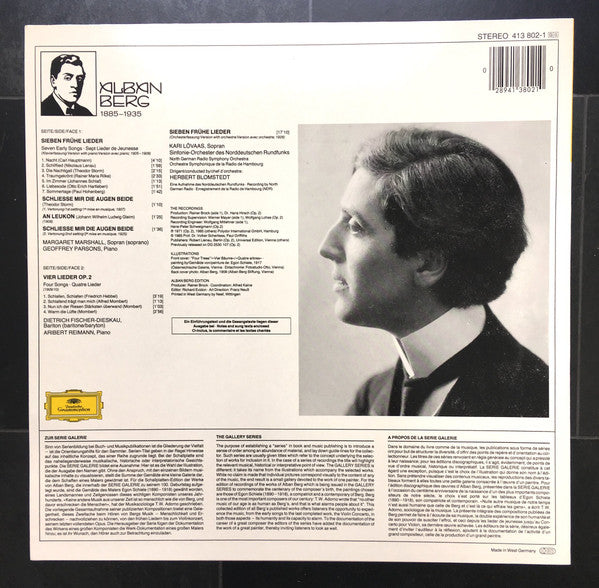 Alban Berg - Die Verlegten Werke - Published Works - Œevres Publiees