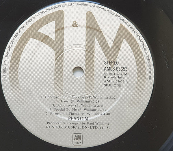 Paul Williams (2), Various -Phantom Of The Paradise - Original Soundtrack Recording