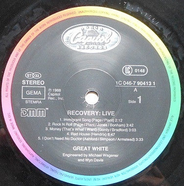 Great White -Recovery: Live!