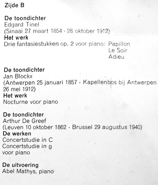 Various - Luister Van De Muziek In Vlaanderen 4 - Romantische Pianomuziek