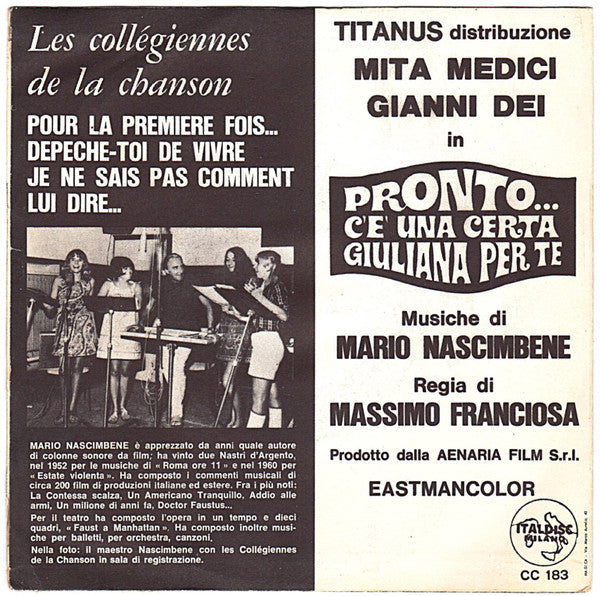 Les Collégiennes De La Chanson -Pour La Premiere Fois… / Depeche-Toi De Vivre / Je Ne Sais Pas Comment Lui Dire…