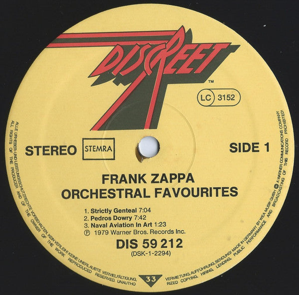 Frank Zappa -Orchestral Favorites