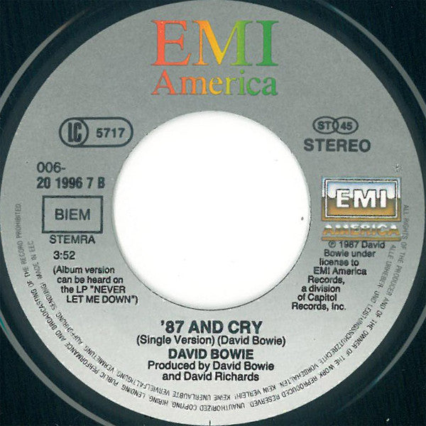 David Bowie - Never Let Me Down (Single Version)