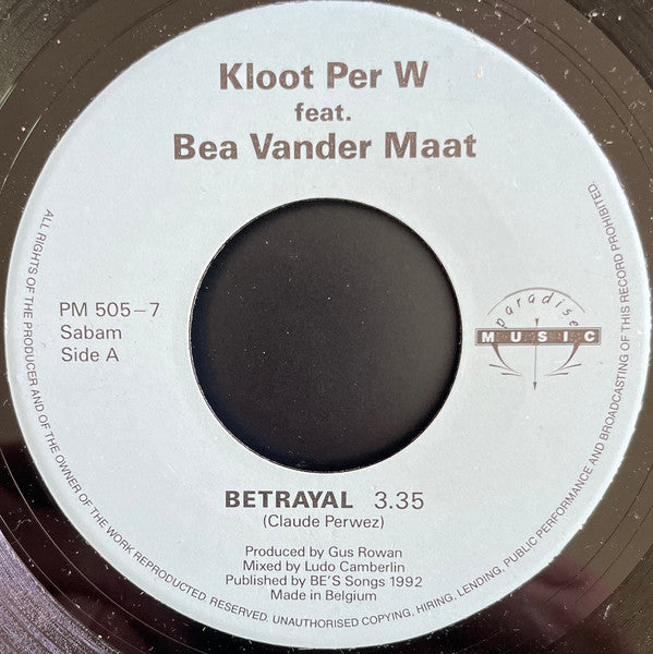 Kloot Per W feat. Bea Vander Maat* -Betrayal