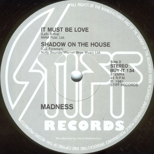 Madness - Mrs Hutchinson/It Must Be Love/Shadow On The House