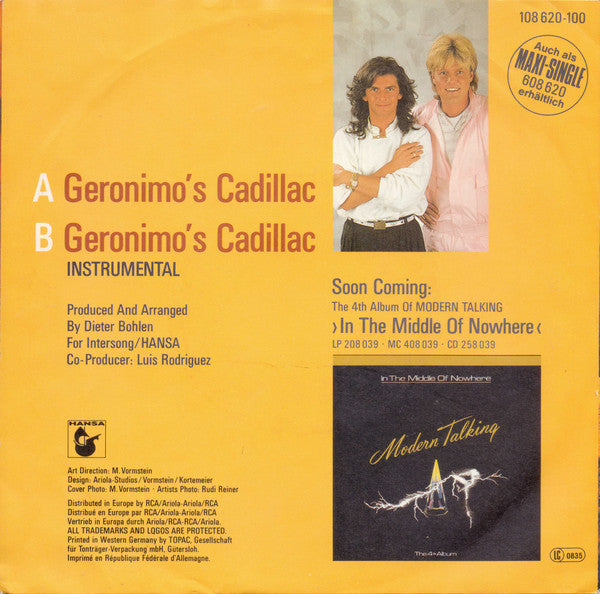 Modern Talking -Geronimo's Cadillac