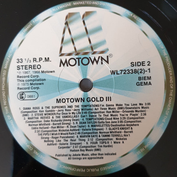 Various - Motown Gold Volume 3 / 1968 - 1969